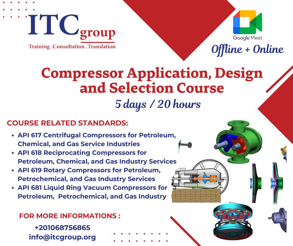 Compressor Application, Design and Selection Course