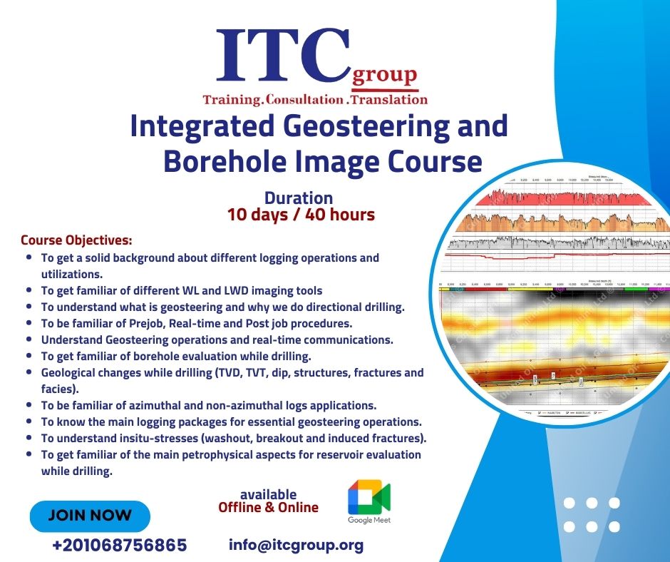 Integrated Geosteering and Borehole Image Course & Workshop