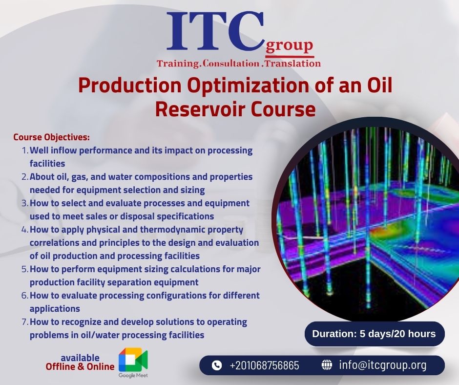 Production Optimization of an Oil Reservoir Course