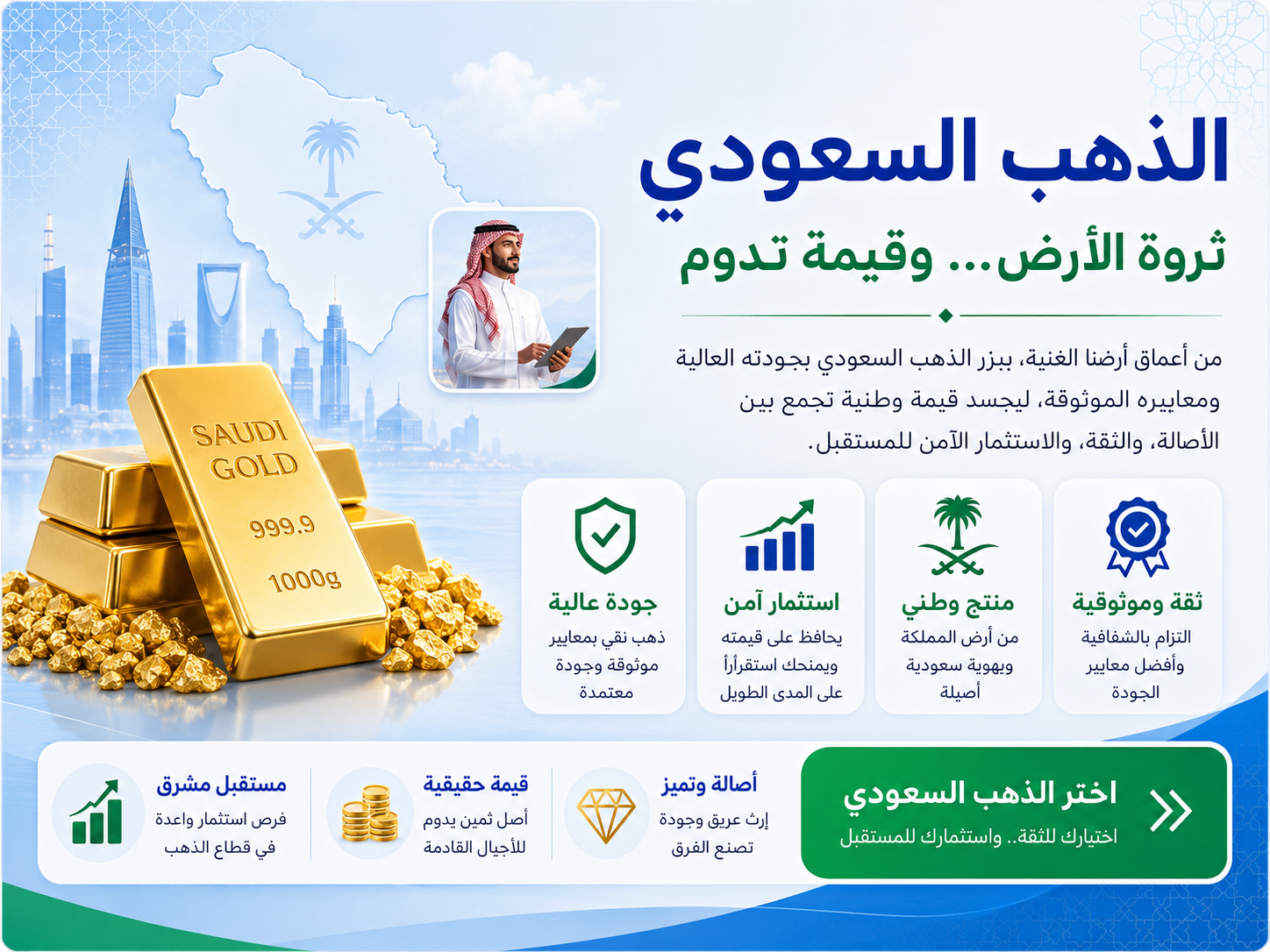 الذهب السعودي والفرص الذهبية
